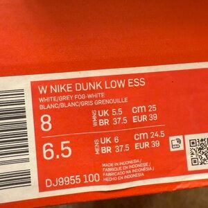 Nike Dunk Low ESS in White and Gray